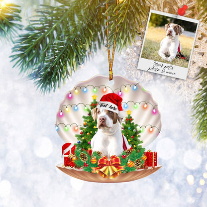 Custom Pet Dog Cat Sleeping Seashell Flat 2D Ornament Personalized Photo, Christmas Tree Ornament, Home Decor - Best gifts your whole family