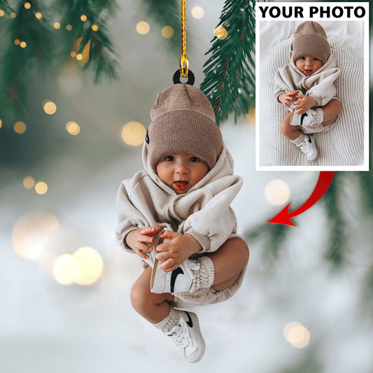 Custom Photo Ornament - Baby, Baby cute Custom Photo Ornament - Best gifts your whole family