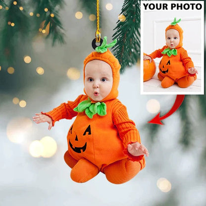 Custom Photo Ornament For Baby Cute, New Baby Christmas Ornament, Personalized Image Baby Acrylic Hanging Ornament - Best gifts your whole family