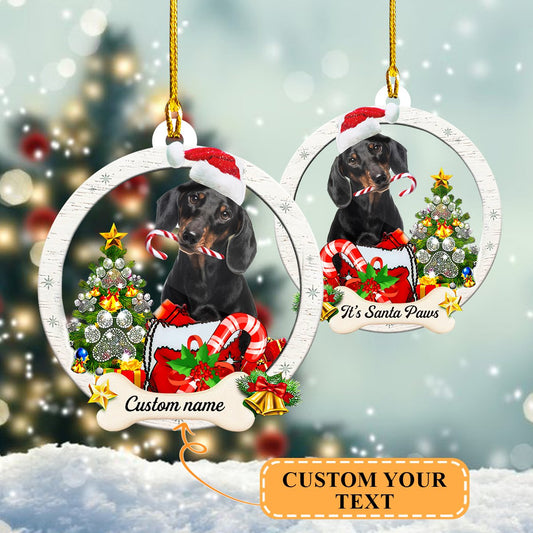 Custom Shaped Ornament - Santa Dachshund - Nt168 - Loop - Ct218 Car Ornament - Best gifts your whole family