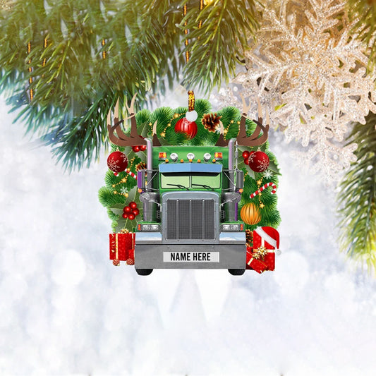 Custom Truck Flat 2D Christmas Ornament Personalized, Trucker Gifts, Christmas Tree Ornament, Home Decor - Best gifts your whole family