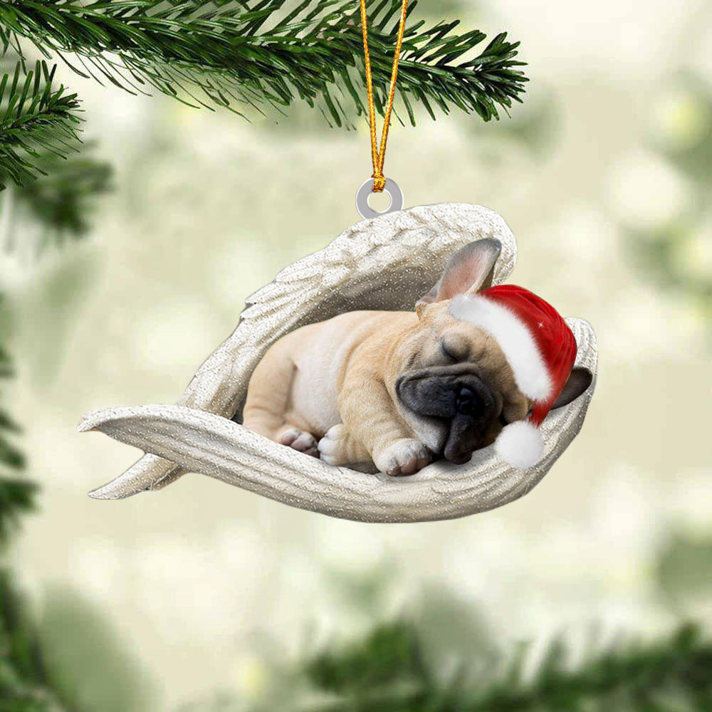 Cute French Bulldog Sleeping Angel Christmas Ornament Dog Christmas Hanging Ornament - Best gifts your whole family