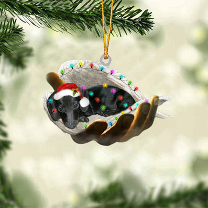 Dashuand (Black) Sleeping Angel In God Hand Christmas Ornament Godmerch Ornament - Best gifts your whole family