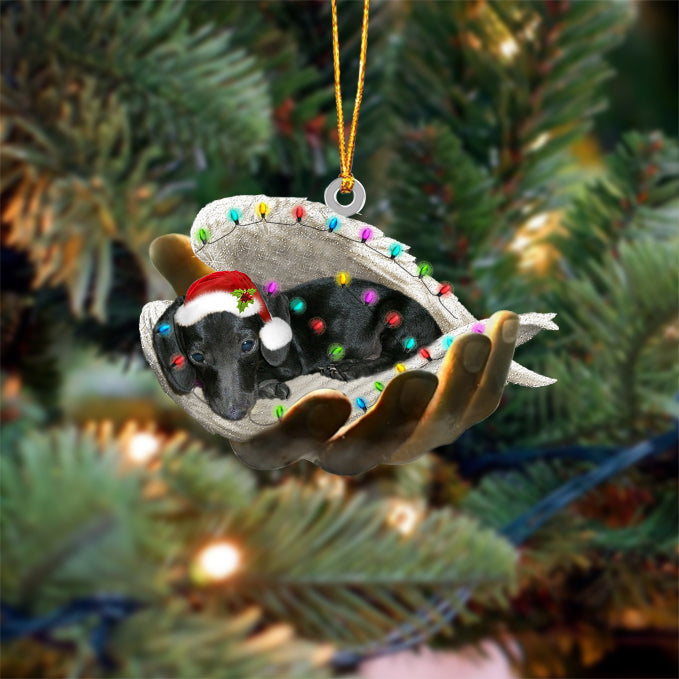 Dashuand (Black) Sleeping Angel In God Hand Christmas Ornament Godmerch Ornament - Best gifts your whole family