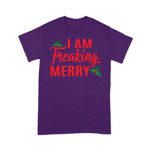 I'm Freaking Merry Funny Christmas  Tee Shirt Gift For Christmas