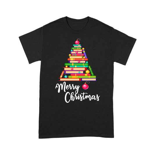 Nollaig Shona Crann Leabhair Do Lovers Leabhar Greannmhar Tee Shirt Gift Don Nollaig