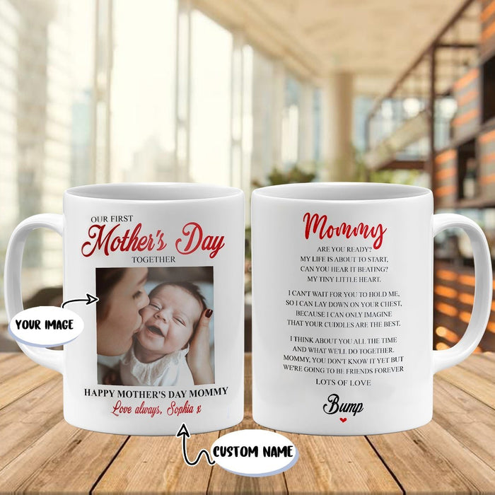 Our First Mother's Day Together From Baby Mug, Gift For First Time Mom, Personalized Mugs