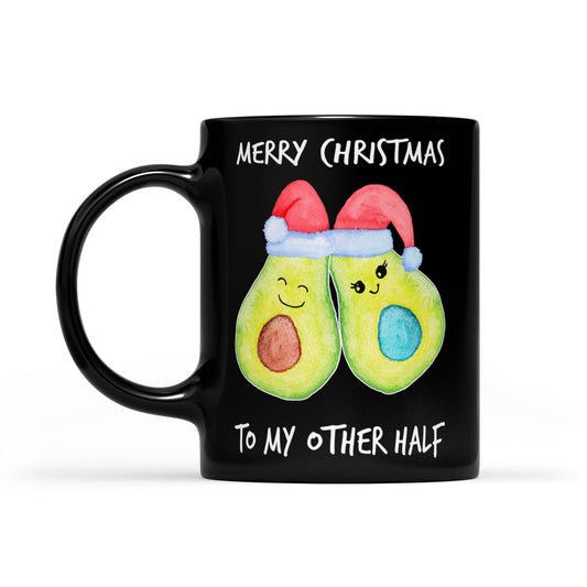 Nollaig Shona Do Mo Leath Eile Avocado Feisteas Do Lánúin Black Mug Bronntanais Don Nollaig