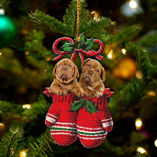 Dogue de Bordeaux Inside Your Gloves Christmas Holiday-Two Sided Ornament, Christmas Ornament, Car Ornament - Best gifts your whole family