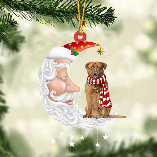Dogue De Bordeaux With Santa Christmas Ornament Dog Christmas Ornament - Best gifts your whole family