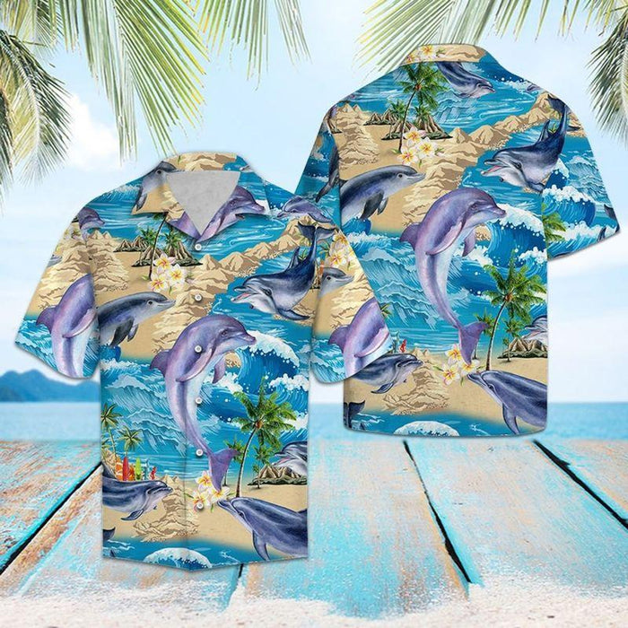 Dolphin Hawaiian Shirt,Hawaiian Shirt Gift,Christmas Gift