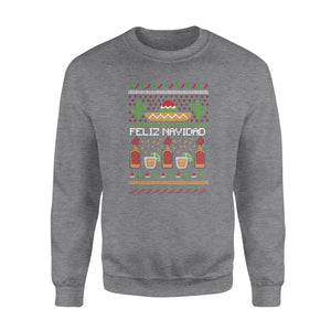 Feliz Navidad Mexican Ugly Christmas Sweater Funny Xmas Sweatshirt Gift Idea - Funny sweatshirt gifts christmas ugly sweater for men and women