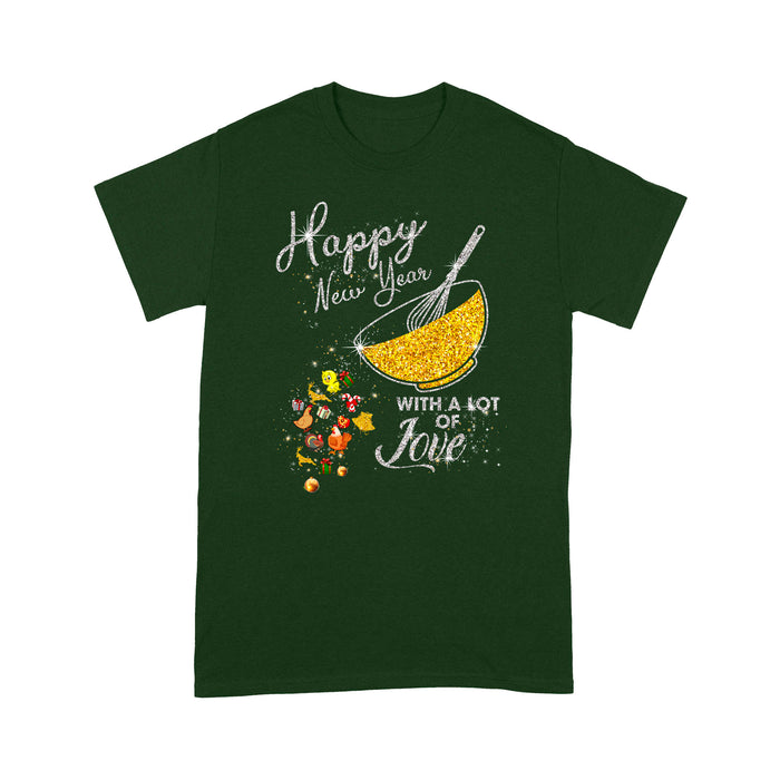 Happy New Year With a lot of Love Chicken shirt - Standard T-shirt Tee Shirt Gift For Christmas