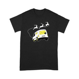 Mail Truck With Christmas Reindeer Sleigh Funny Mail Carrier Tee Shirt Gift For Christmas