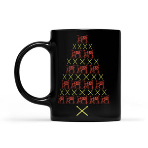 Christmas Drums Tree For Drums Lovers Funny Christmas Black Mug Gift For Christmas