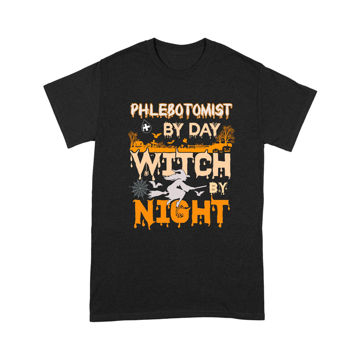 Phlebotomist by day Witch night - Tee Shirt Gift For Christmas