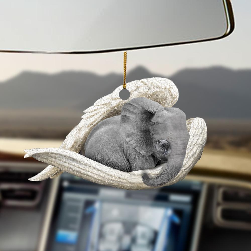 Elephant Sleeping Angel Elephant Lovers Ornament - Best gifts your whole family