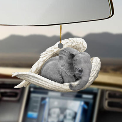 Elephant Sleeping Angel Elephant Lovers Ornament - Best gifts your whole family