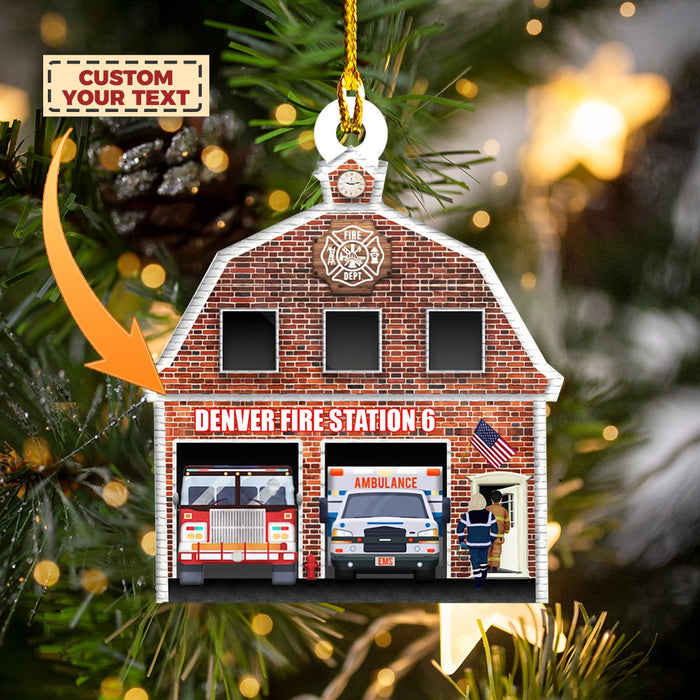 EMS EMT PARAMEDIC Ornament Fire Station - Firefighter Car Ornament - Best gifts your whole family