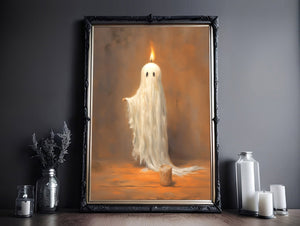 Enchanting Wax Candle Poster, Vintage Poster, Art Poster Print, Dark Academia, Haunting Ghost, Halloween Decor - Best gifts your whole family