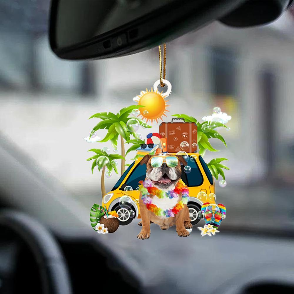 English Bulldog-Nice Summer-Two Sided Ornament - Best gifts your whole family