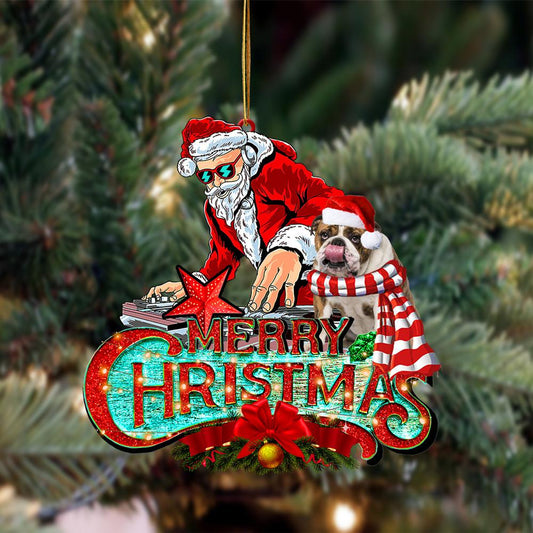 English Bulldog2-Christmas Rock Two Sided Ornament - Best gifts your whole family