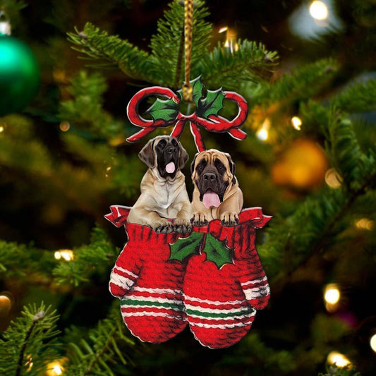 English Mastiff Inside Your Gloves Christmas Holiday-Two Sided Ornament, Christmas Ornament, Car Ornament - Best gifts your whole family