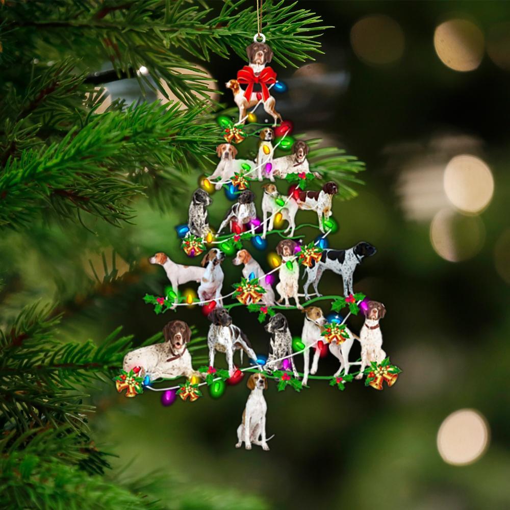 English Pointer-Christmas Tree Lights-Two Sided Ornament - Best gifts your whole family
