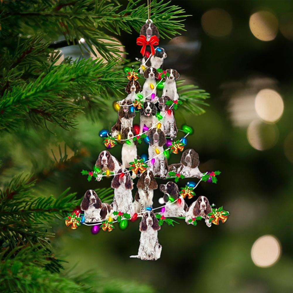 English Springer Spaniel-Christmas Tree Lights-Two Sided Ornament - Best gifts your whole family
