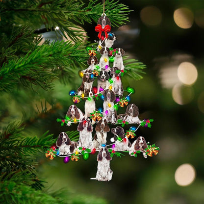 English Springer Spaniel-Christmas Tree Lights-Two Sided Ornament - Best gifts your whole family