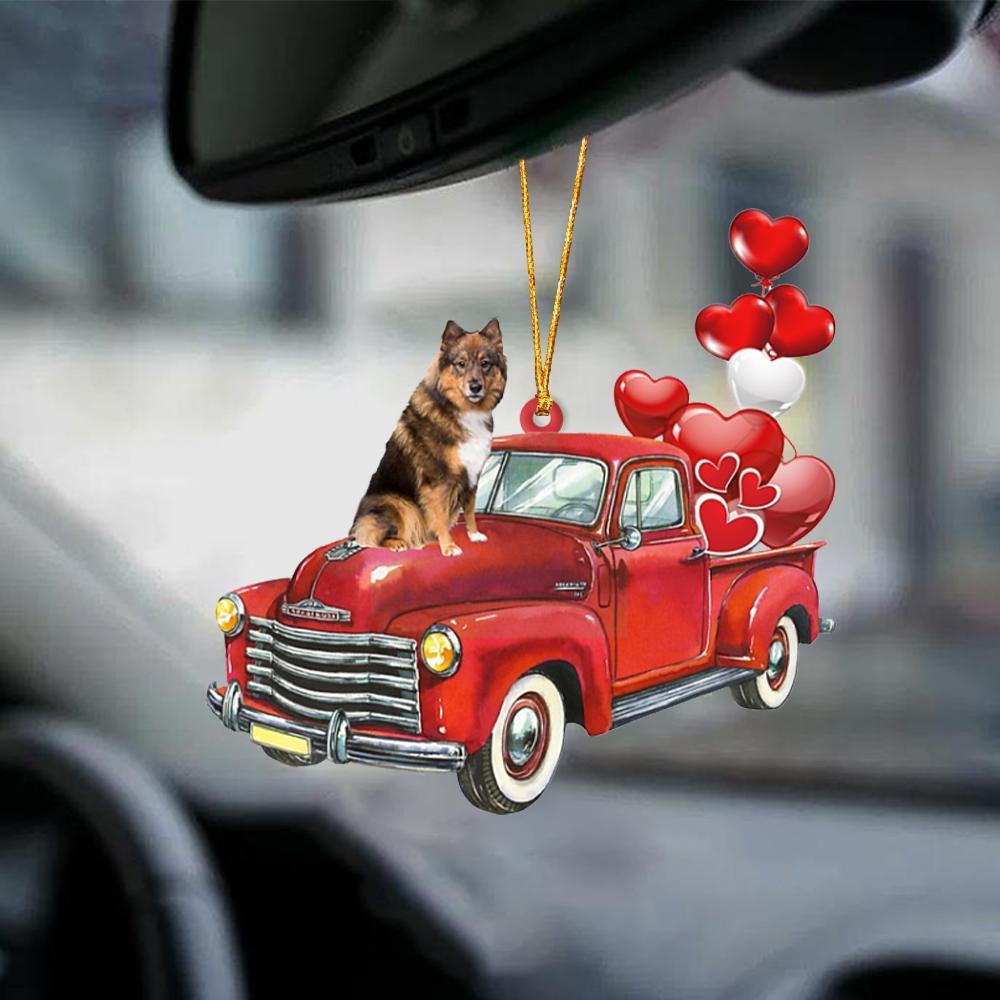 Eurasier-Red Sports Car-Two Sided Ornament - Best gifts your whole family