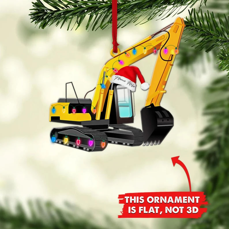 Excavator Christmas Personalized Ornaments, Excavator Lover Ornament, Christmas Gift For Excavator - Best gifts your whole family