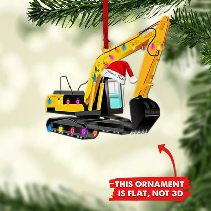 Excavator Christmas Personalized Ornaments, Excavator Lover Ornament, Christmas Gift For Excavator - Best gifts your whole family