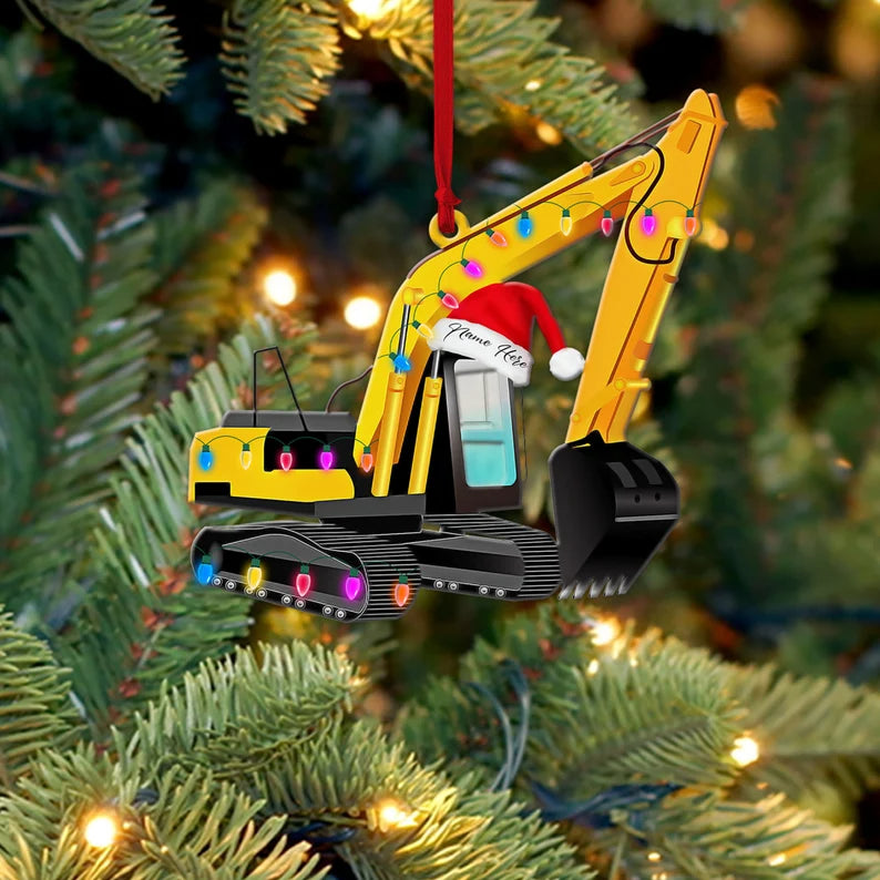 Excavator Christmas Personalized Ornaments, Excavator Lover Ornament, Christmas Gift For Excavator - Best gifts your whole family