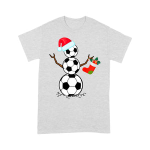 Funny Christmas Soccer Balls - Football Santa Snowman Tee Shirt Gift For Christmas