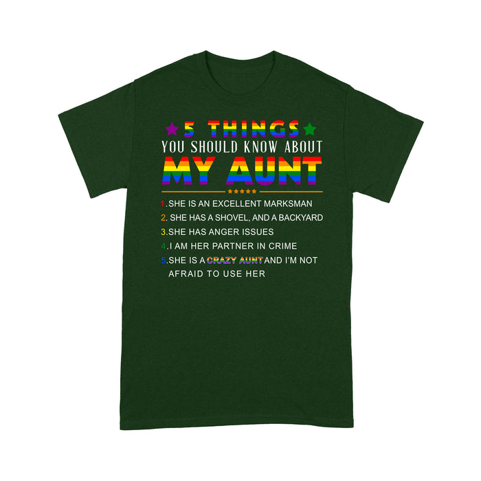 ̀5 things you should know about my aunt t-shirt LGBT - Standard T-shirt Tee Shirt Gift For Christmas