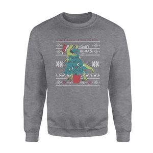Merry Rex-mas tree - funny sweatshirt gifts christmas ugly sweater for men and women