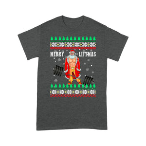 Merry Liftmas Funny Christmas Workout Gift - Fitness Tee  Tee Shirt Gift For Christmas