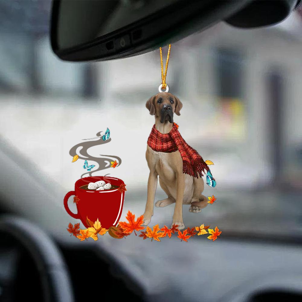 Fawn Great Dane-Fall Chocolate-Two Sided Ornament - Best gifts your whole family