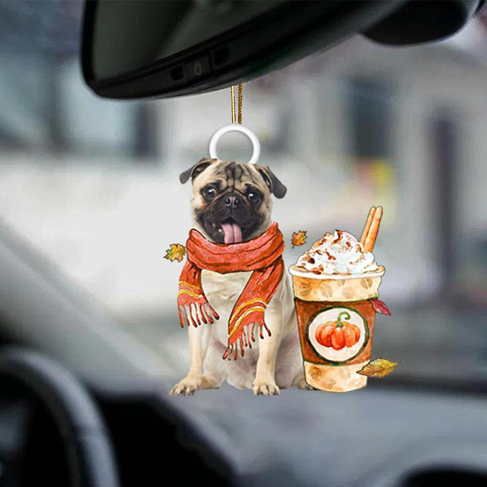 Fawn Pug 1-Pumpkin Spice Kinda-Two Sided Ornament - Best gifts your whole family