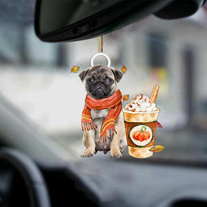 Fawn Pug 2-Pumpkin Spice Kinda-Two Sided Ornament - Best gifts your whole family