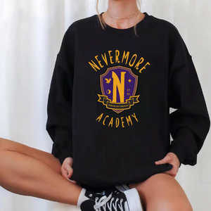 Nevermore Academy Sweatshirt, Wednesday Addam Sweatshirt, Allan Poe, Trendy Pullover, Christmas Gift, Wednesday Gift Xmas, Adam Family