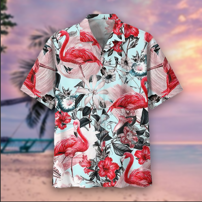 Flamingo Hawaiian Shirt,Hawaiian Shirt Gift,Christmas Gift