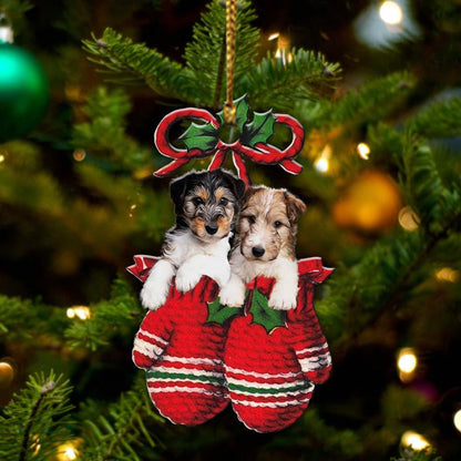 Fox Terrier Inside Your Gloves Christmas Holiday-Two Sided Ornament Christmas 2022 Ornament Gift - Best gifts your whole family
