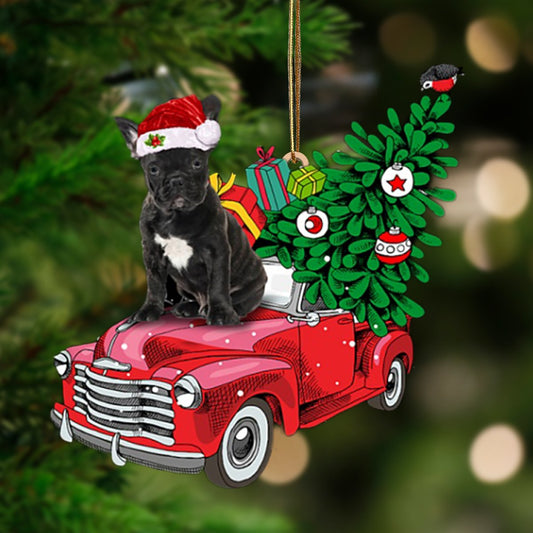 French Bulldog 1-Pine Truck Hanging Ornament - Best gifts your whole family