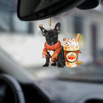 French Bulldog 1-Pumpkin Spice Kinda-Two Sided Ornament - Best gifts your whole family
