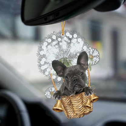 French Bulldog Blue-Dandelion-Two Sided Ornament - Best gifts your whole family