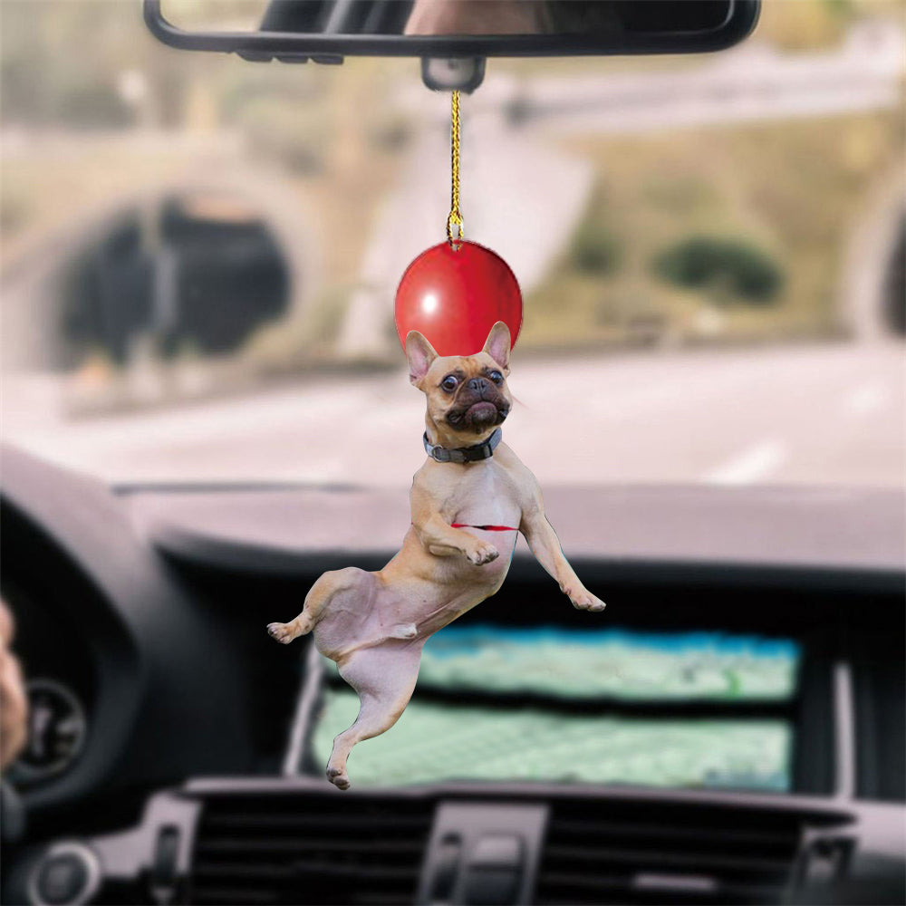 French Bulldog Fly With Bubbles Hanging Ornament Dog Ornament Godmerc - Best gifts your whole family