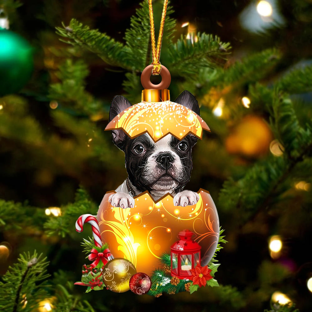 French Bulldog .In Golden Egg Christmas Ornament - Best gifts your whole family