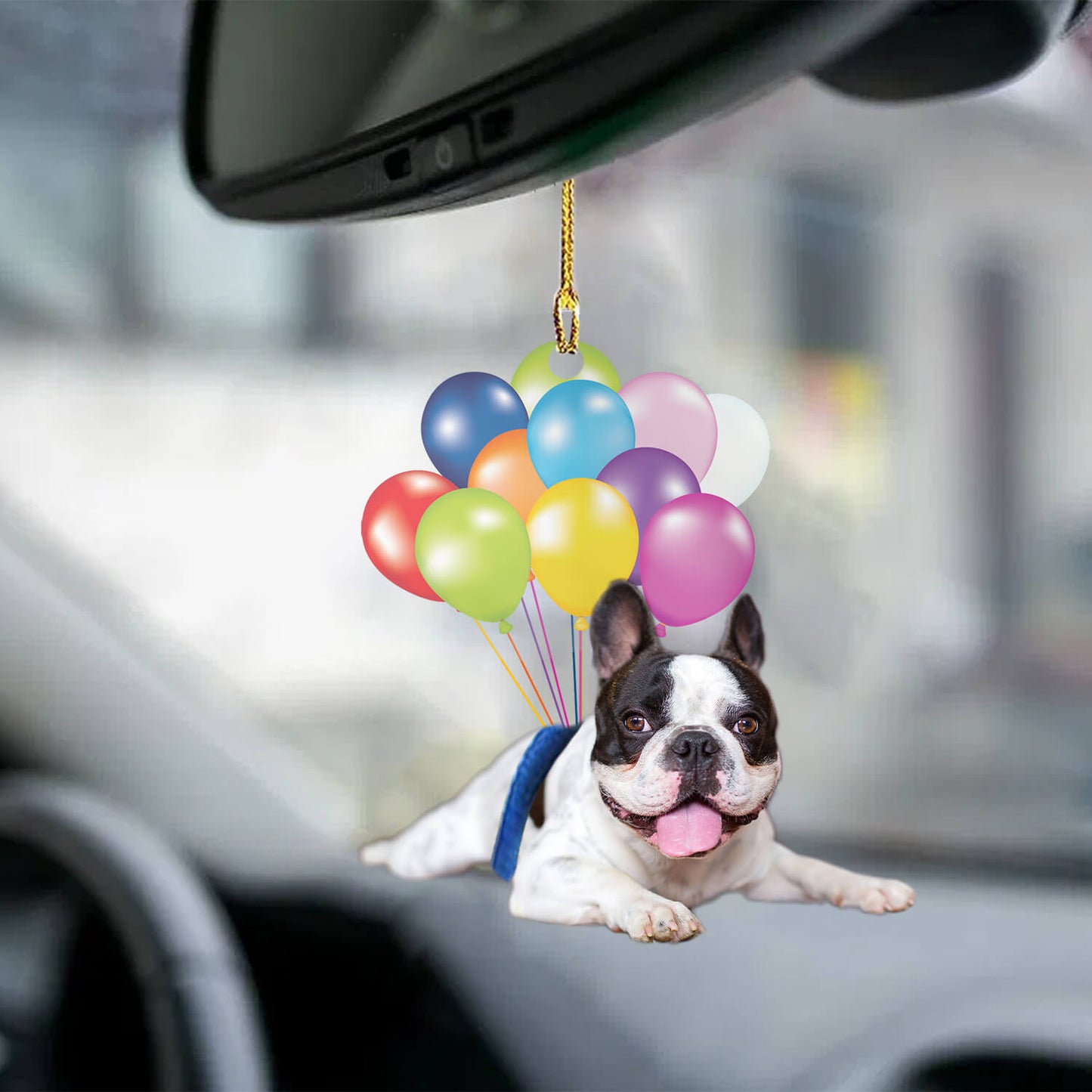 French Bulldog Puppy Fly With Bubbles Dog Hanging Ornament Dog Ornament - Best gifts your whole family